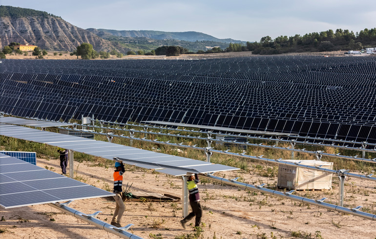 Solar park in Spain