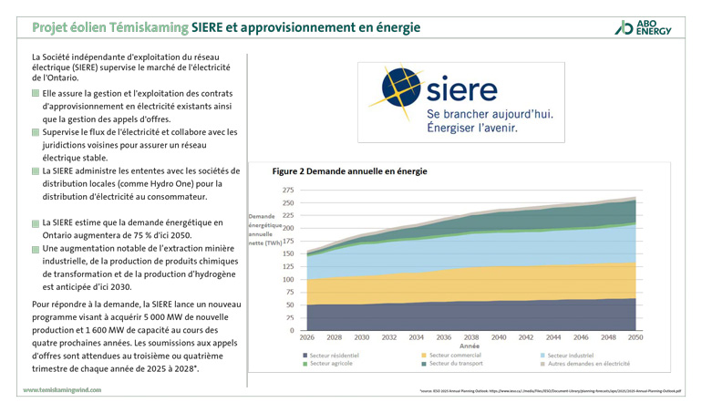 SIERE et approvisionnement en énergie