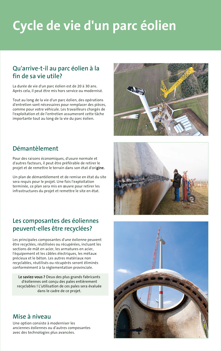 Cycle de vie d'un parc éolien