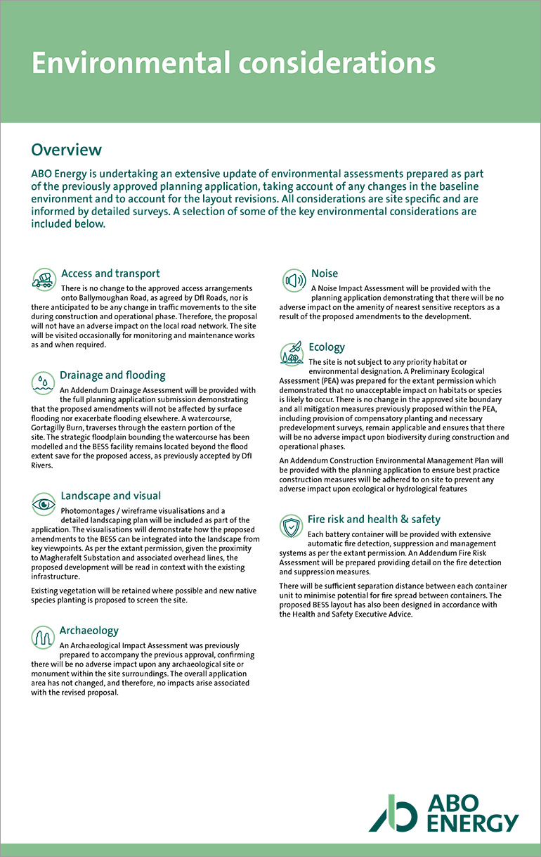 Environmental considerations