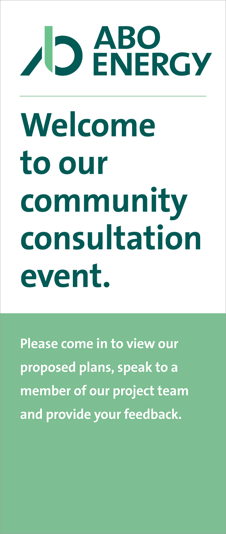 Welcome to our community consultation event