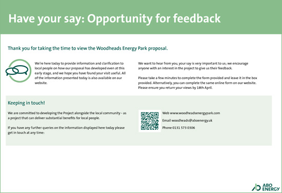 Opportunity for feedback