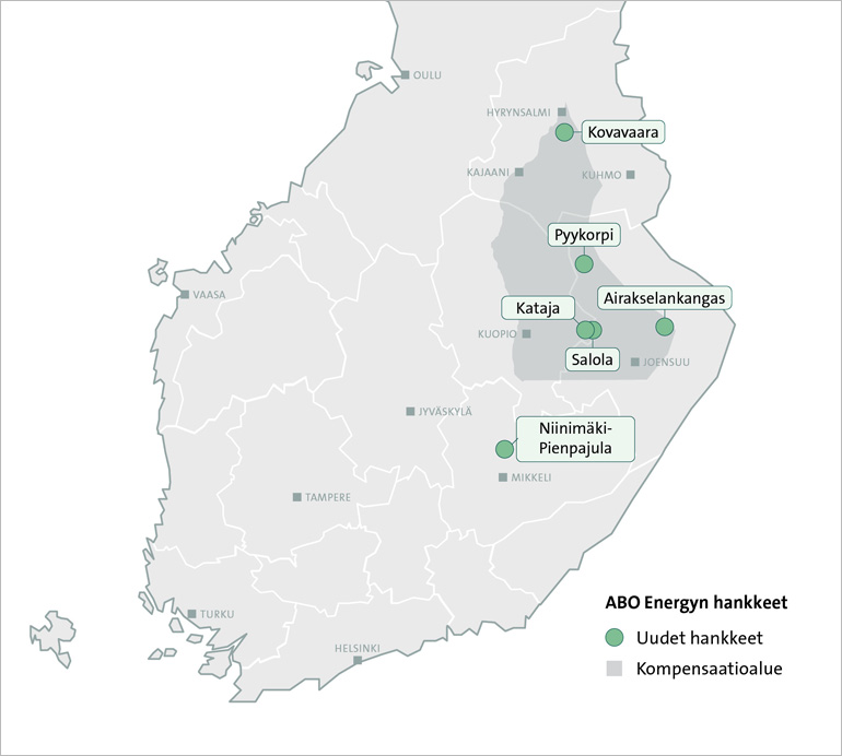 ABO Energy uskoo itään: Kuusi uutta tuulivoimahanketta Itä-Suomesta