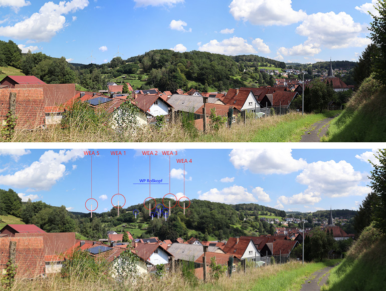 Windpark Flörsbachtal Visualisierung