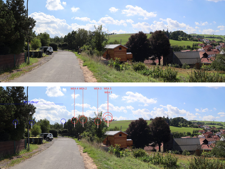 Windpark Flörsbachtal Visualisierung