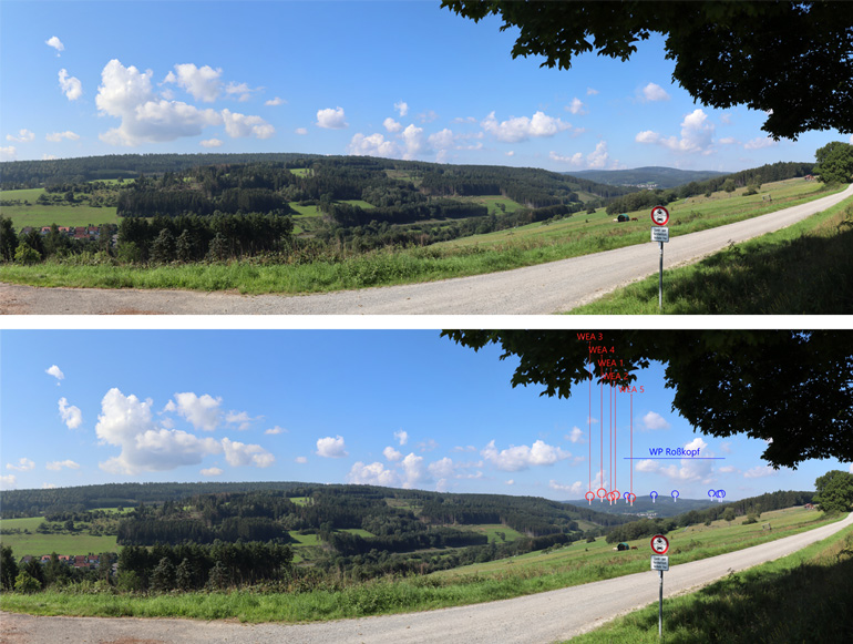 Windpark Flörsbachtal Visualisierung