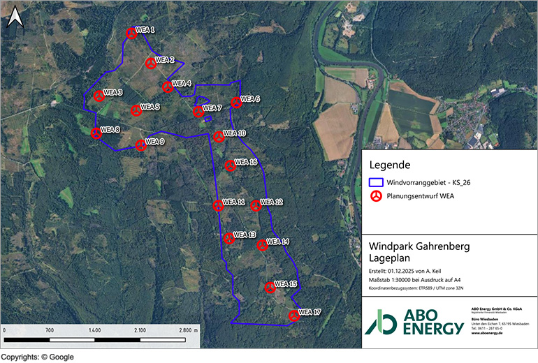 Standort Windpark Gahrenberg