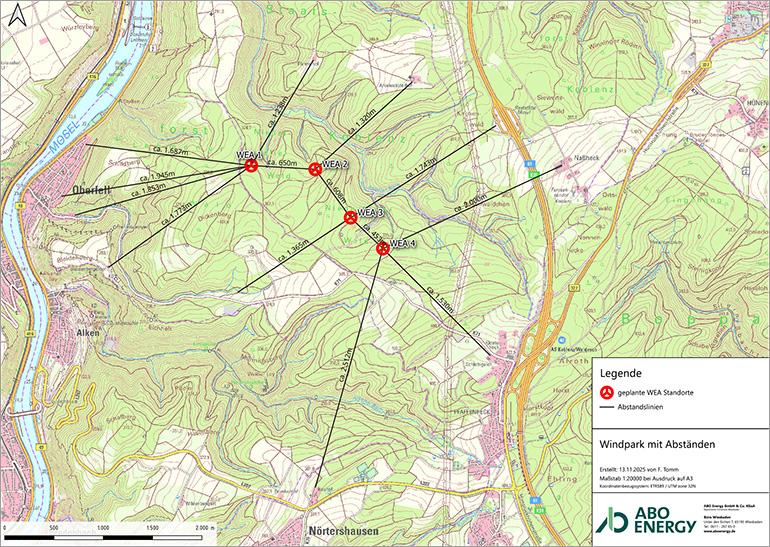 Standort Windparkplanung Rhein-Mosel