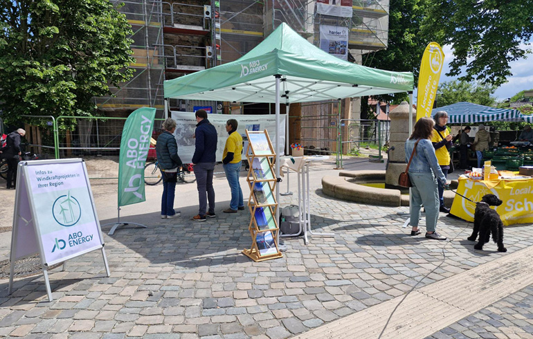 ABO Energy auf dem Schwerter Wochenmarkt