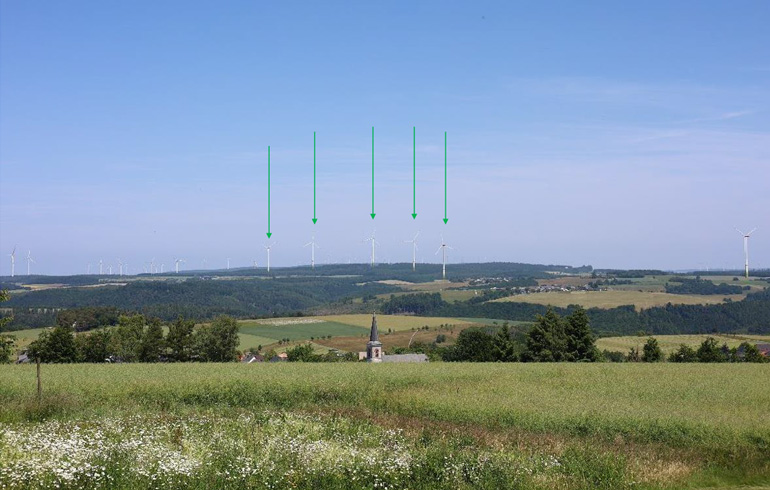 Aussichtsturm Nationalparkblick südlich von Rascheid, Blick nach Nordosten