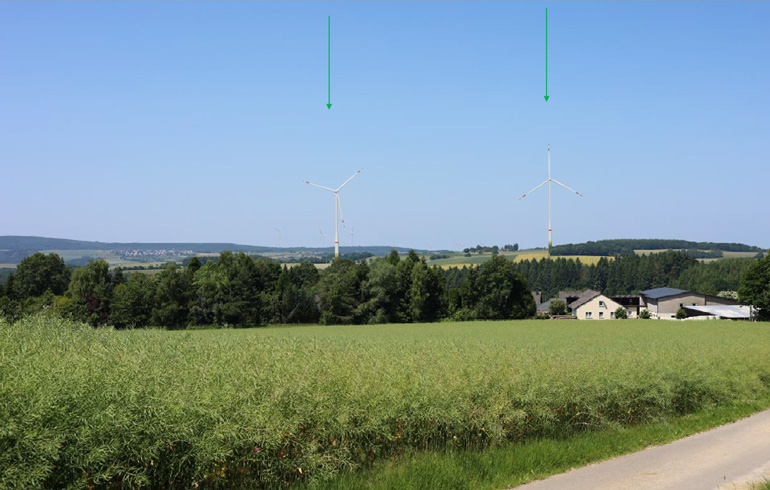 Radwanderweg Hilscheid, vorgelagert vor dem Forsthaus Hilscheid, Blick nach Westen