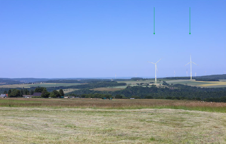 Radwanderweg am Steinkopf östlich von Malborn, Blick nach Nordwesten