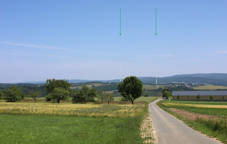 Wanderweg am Hohenstein bei Beuren (Hochwald), Blick nach Osten