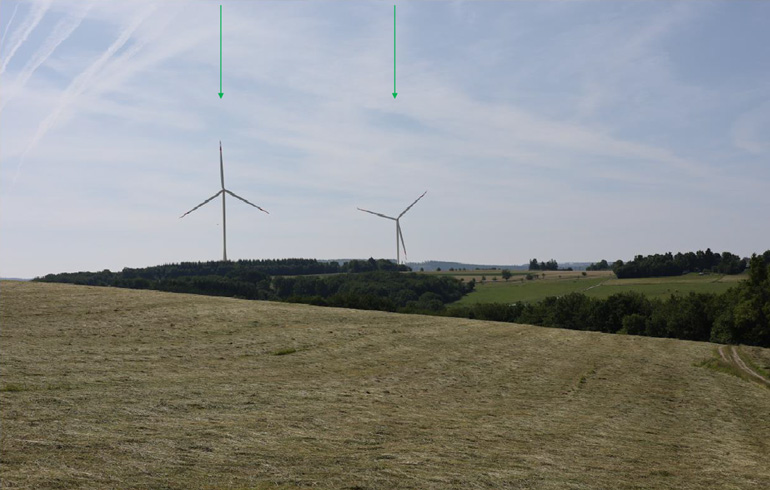 Radwanderweg nördlich von Lückenburg, Blick nach Südosten
