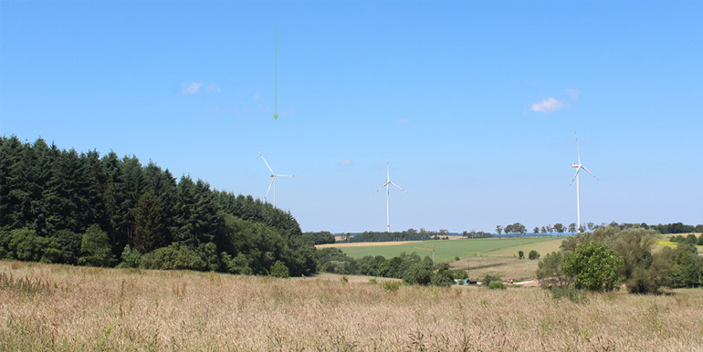 Südlich von Talling, Blick nach Nordwesten